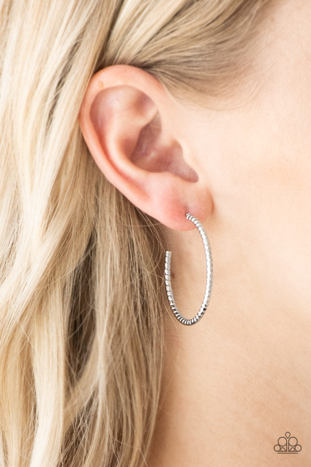 Paparazzi Accessories ❤️ HOOP, Line, and Sinker - Silver by Lady Sassy