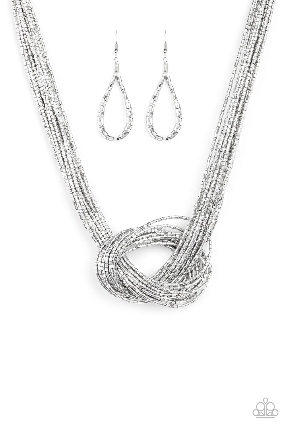 shop-sassy-affordable- knotted-knockout-silver-paparazzi-accessories