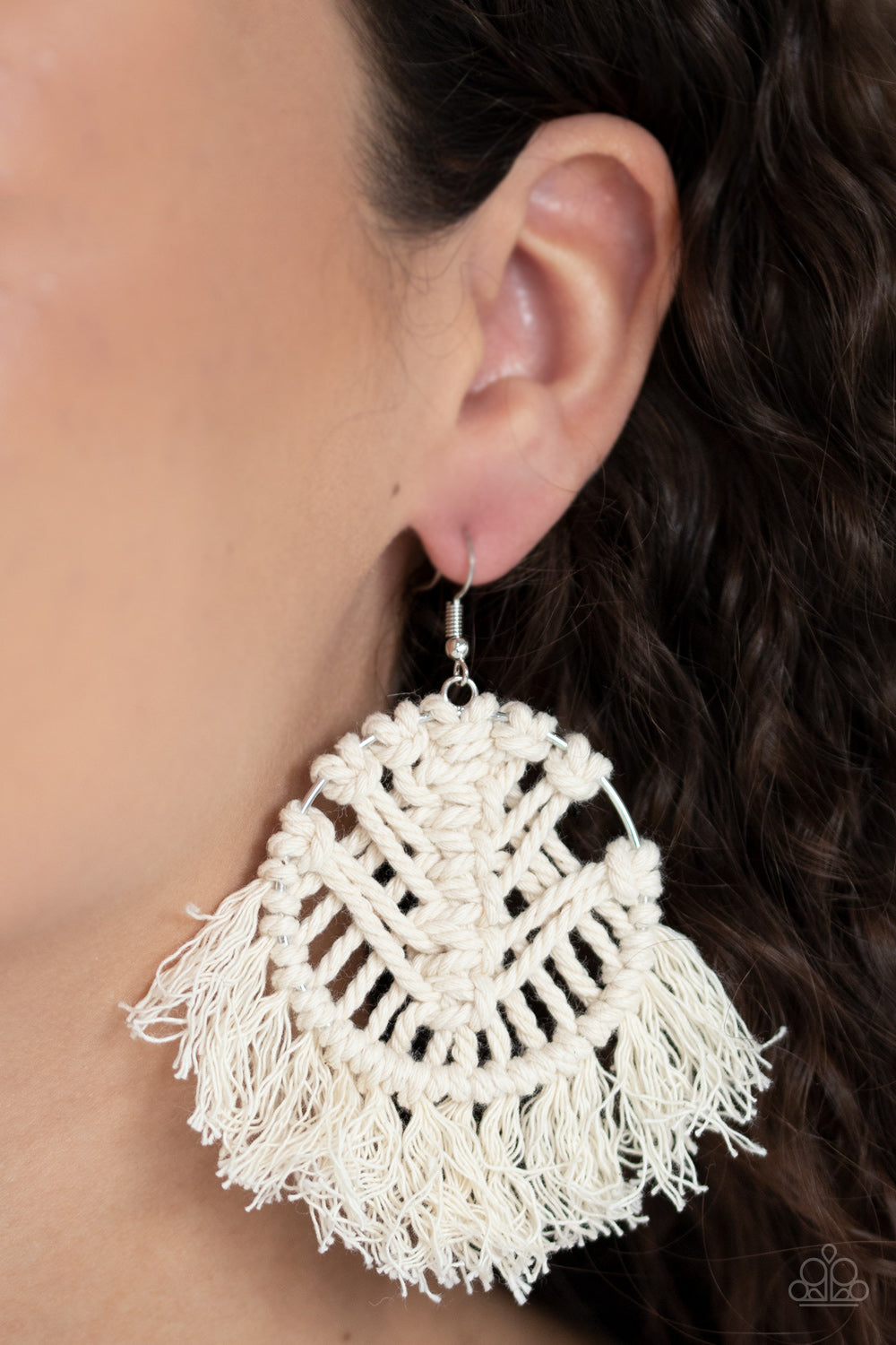Paparazzi Accessories ❤️ All About MACRAME - White by Lady Sassy