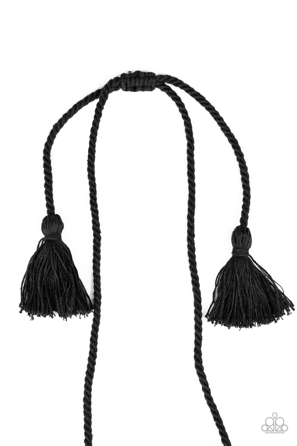 Paparazzi Accessories ❤️ Macrame Mantra - Black by Lady Sassy