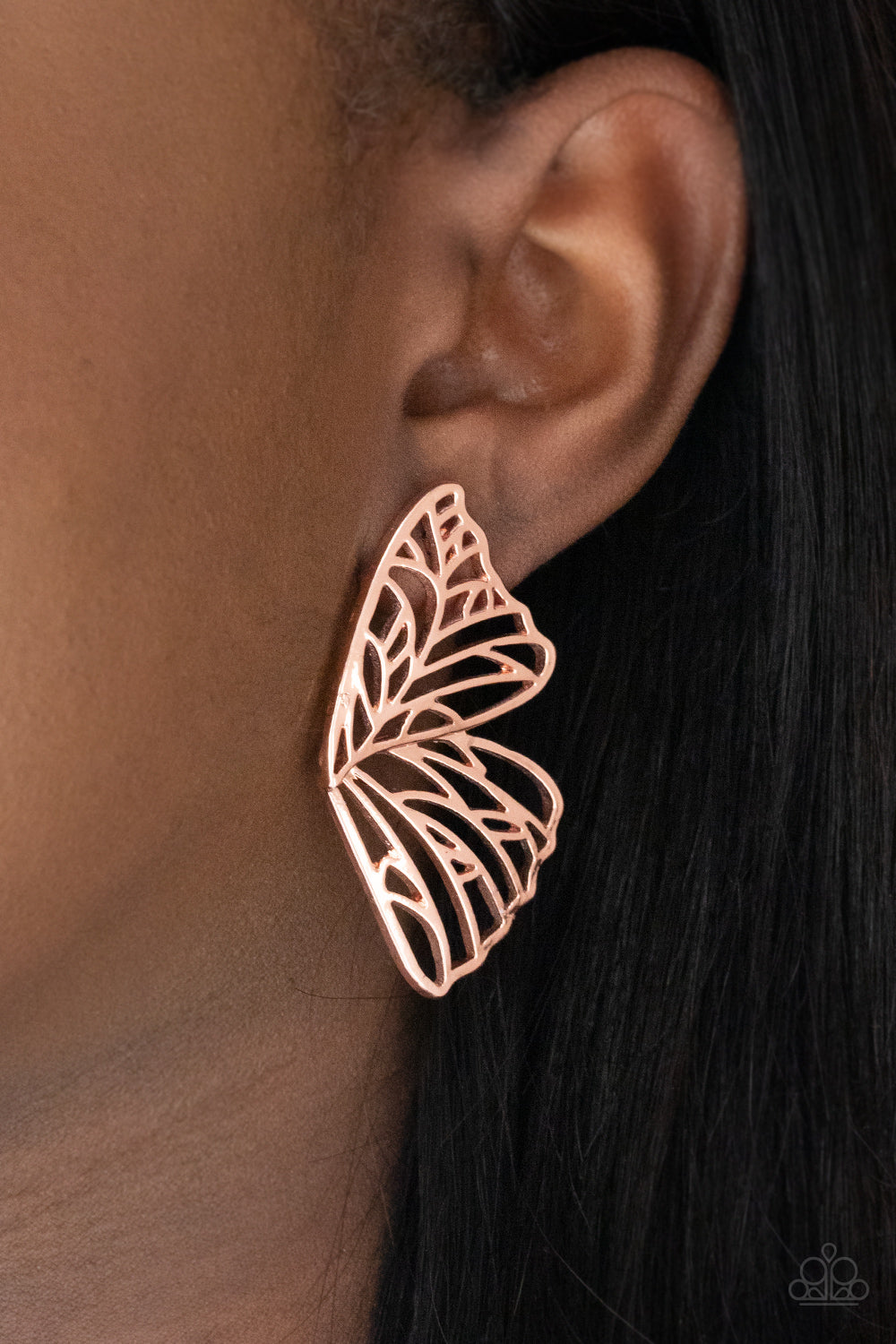 Paparazzi Accessories ❤️ Butterfly Frills - Copper by Lady Sassy