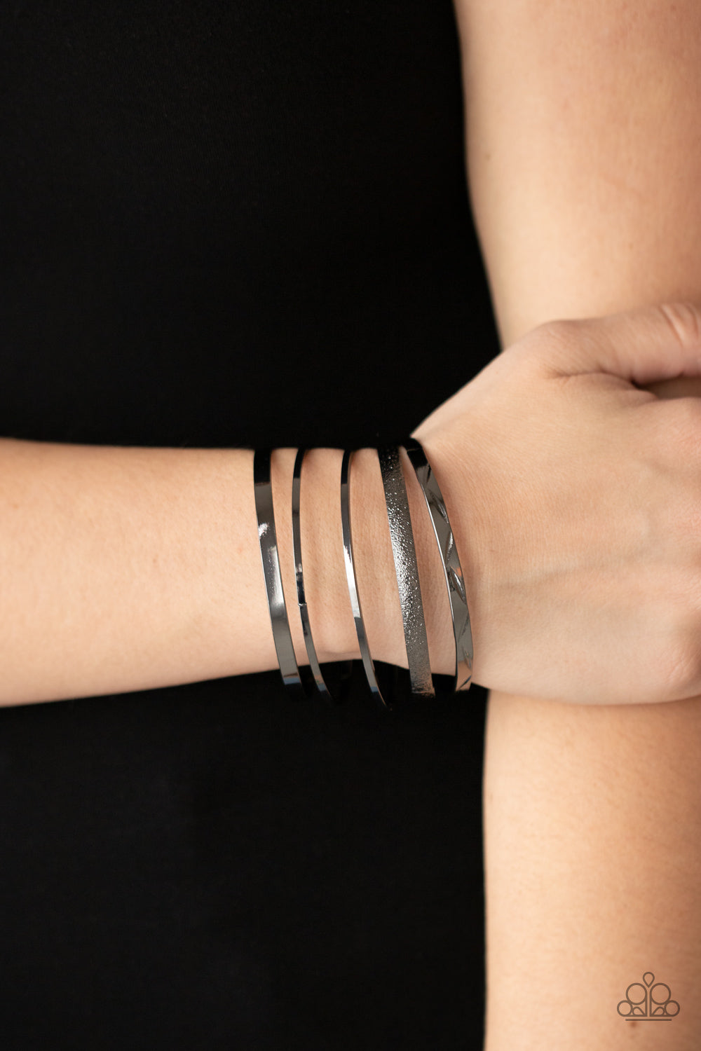 Paparazzi Accessories ❤️ Stackable Style - Black by Lady Sassy