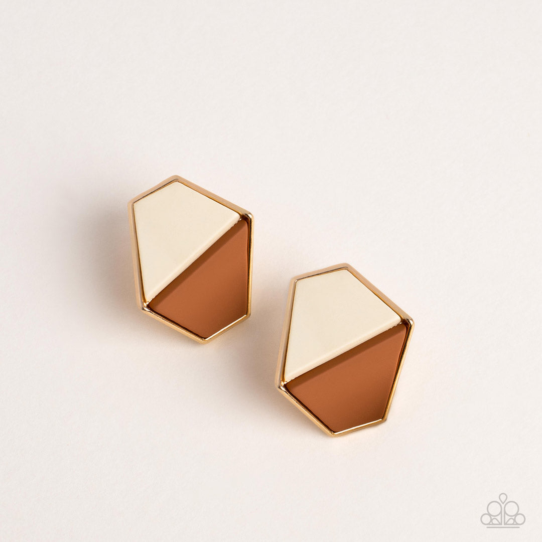 Paparazzi Accessories ❤️ Generically Geometric - Brown by Lady Sassy