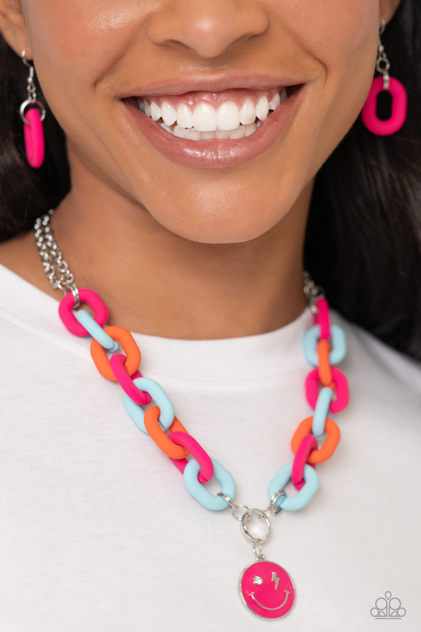 Paparazzi Accessories ❤️Speed SMILE - Pink by Lady Sassy